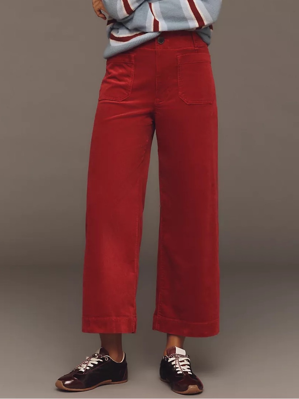 NWT Maeve Women’s Colette Corduroy Cropped Wide Leg Pants